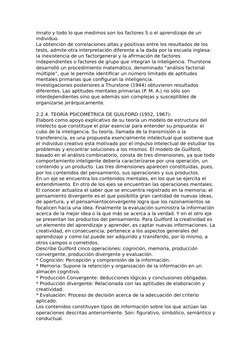 innato y todo lo que medimos son los factores S o el aprendizaje de un 
individuo.
La obtención de correlaciones altas y posi
