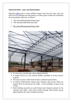 Industrial Shed Design and Fabrication Guide | PDF | Structural Steel ...