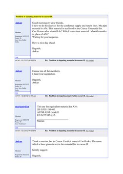 Problem in inputing material in caesar II.
Ankur  (javascript:void(0);) (javascript:void(0);) (javascript:void(0);)
 
Member