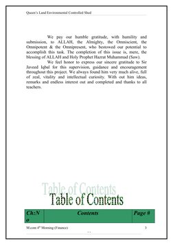 Queen’s Land Environmental Controlled Shed
 
We  pay  our  humble  gratitude,  with  humility  and 
submission,  to  ALLAH,