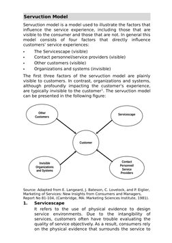 Understanding the Servuction Model | PDF | Business | Psychological ...