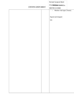 Hospital Continuation Sheet Overview | PDF | Patient | Medicine