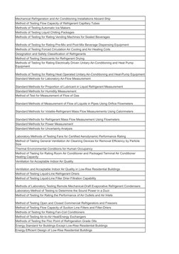 ASHRAE Guidelines and Standards List | PDF | Hvac | Air Conditioning