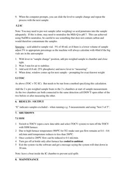 Shimadzu TOC Analyzer Operation Guide | PDF | Total Organic Carbon ...