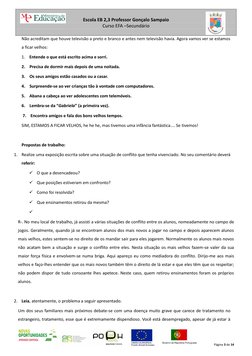 Escola EB 2,3 Professor Gonçalo Sampaio 
Curso EFA –Secundário 
 
Página 3 de 14 
 
Não acreditam que houve televisão a pre