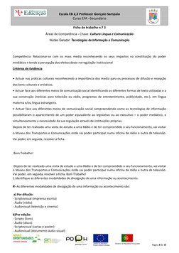 Escola EB 2,3 Professor Gonçalo Sampaio 
Curso EFA –Secundário 
 
Página 8 de 14 
 
Ficha de trabalho n.º 3 
Áreas de Compe