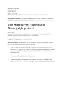 Frequency Specific Microcurrent Therapy Chart.pdf Microcurrent Techniques for Pain Relief | PDF | Acupuncture | Fibromyalgia