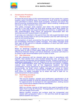A9/T9 ATM PROJECT 
 
BF 02 - BACKFILL PHASE 2 
 
  
 
 
A9/T9 ATM PROJECT -BF2 BACKFILL PHASE 2 
 
Rev.0 
- 4 - 
 
 
4.
