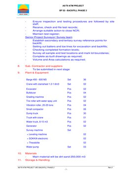A9/T9 ATM PROJECT 
 
BF 02 - BACKFILL PHASE 2 
 
  
 
 
A9/T9 ATM PROJECT -BF2 BACKFILL PHASE 2 
 
Rev.0 
- 7 - 
 
- 
Ens