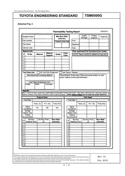 Toyota Flammability Test Standard TSM0500G | PDF | Confidentiality ...