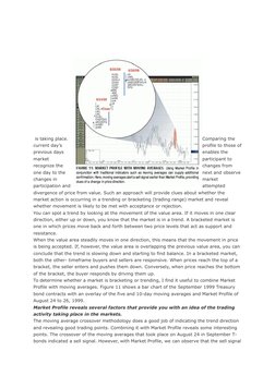 is taking place.
Comparing the 
current day’s
profile to those of
previous days
enables the 
market
participant to 
recogniz