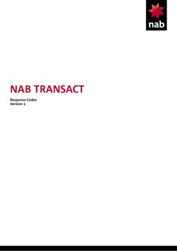 NAB Transact Response Codes Guide | PDF | Finance & Money Management