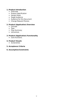 1. Product Introduction

Overview

Product Specification

Design Goals

Target Audience

Audience for this Document

Ch