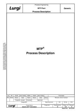 M Tp Process Flow MTP Process Description | PDF | Methanol | Catalysis