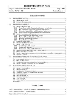 PROJECT EXECUTION PLAN 
Project:   Environmental Restoration Projects 
Page 2 of 49
Number:  PEP-EM-4028 
Revision Number:  6