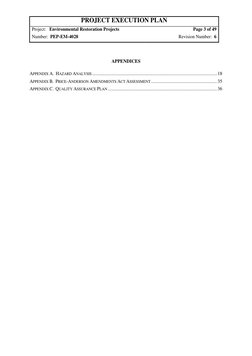 PROJECT EXECUTION PLAN 
Project:   Environmental Restoration Projects 
Page 3 of 49
Number:  PEP-EM-4028 
Revision Number:  6