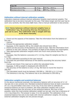 Class M1
Maximum error at 100 g
± 10 mg
199.99 g - 200.01 g
Maximum error at 1 kg
± 50 mg
999.95 g - 10.05 g
Calibration with
