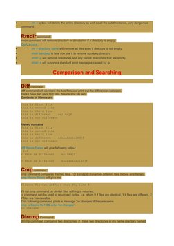 
rm -r option will delete the entire directory as well as all the subdirectories, very dangerous 
command.
Rmdir command. 
r
