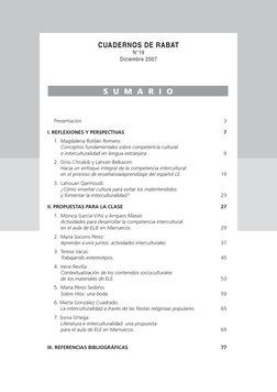 CUADERNOS DE RABAT
N°19
Diciembre 2007
Presentación 
3
I. REFLEXIONES Y PERSPECTIVAS 
7
1. Magdalena Roldán Romero: 
 
Concep