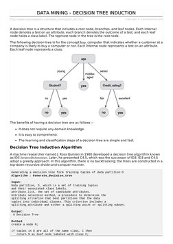 Decision Tree Induction Algorithm | PDF | Algorithms And Data ...
