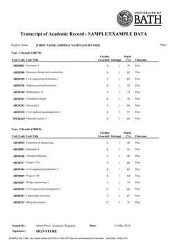Sample Academic Transcript for Engineering | PDF | Academic Term ...