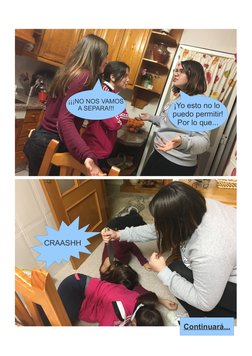 ¡Yo esto no lo 
puedo permitir!
Por lo que...
¡¡¡NO NOS VAMOS
A SEPARA!!!
CRAASHH
Continuará...
