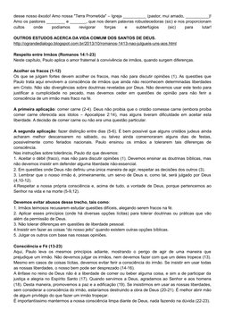 desse nosso êxodo! Amo nossa "Terra Prometida" – Igreja __________ (pastor, mui amado, __________)!
Amo os pastores ________