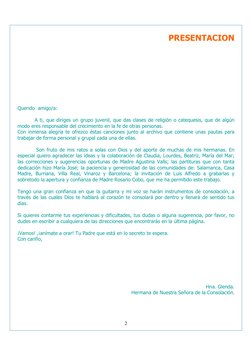 2
PRESENTACION 
 
 
 
 
 
 
 
 
 
 
 
Querido  amigo/a: 
 
           A ti, que diriges un grupo juvenil, que das clases de