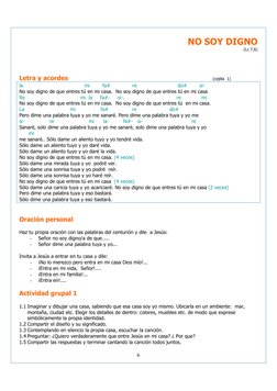 6
NO SOY DIGNO  
(Lc 7,6)     
 
 
                                                          
 
Letra y acordes