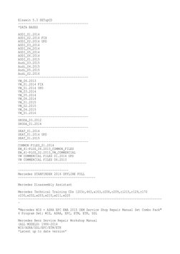 Elsawin 5.3 SETupCD 
---------------------------------------
*DATA BASES 
AUDI_01.2014 
AUDI_02.2014 FIX 
AUDI_02.2014 UPD
AU