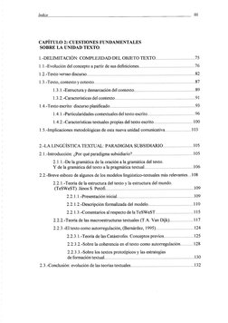Índice 
111 
1 .. DELIMITACI~N. COMPLEJIDAD DEL OBJETO TEXTO ................................. 75 
1 . 1 .-Evolución del conc