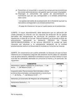 a) Transmitan al consumidor o usuario las consecuencias económicas
de errores administrativos o de gestión que no le sean imp