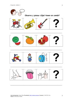 Categorías- Adultos 1 
Observa y piensa: ¿Qué tienen en común?  
…………………………………………………………………………………………………………………….
……………………………………