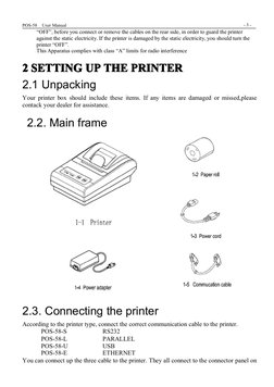 POS-58 User's Manual | PDF | Ascii | Printer (Computing)