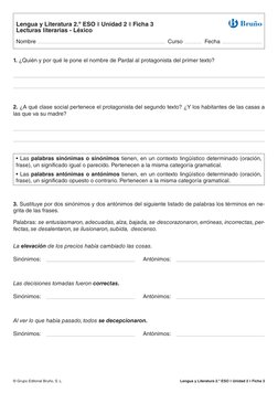 © Grupo Editorial Bruño, S. L.
Lengua y Literatura 2.º ESO ❚ Unidad 2 ❚ Ficha 3
1. ¿Quién y por qué le pone el nombre de Par