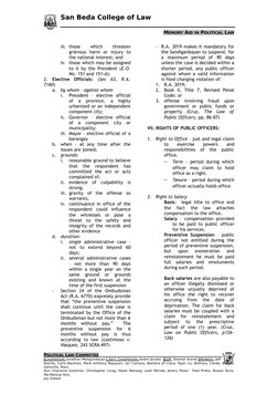 San Beda College of Law                                  
10
MEMORY AID IN POLITICAL LAW
iii. those
 
which
 
threaten
grievo