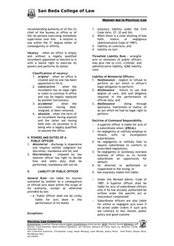 San Beda College of Law                                  
8
MEMORY AID IN POLITICAL LAW
recommending authority or of the (3)