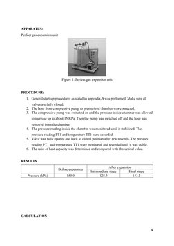 APPARATUS:
Perfect gas expansion unit
Figure 1: Perfect gas expansion unit
PROCEDURE:
1. General start-up procedures as state