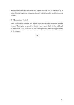 Rock Blasting Method Statement | PDF | Drilling | Nature