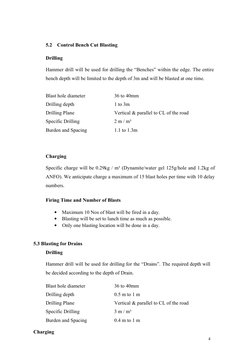 Rock Blasting Method Statement | PDF | Drilling | Nature