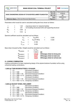 Stacker/Reclaimer Foundation Design | PDF | Structural Load | Concrete