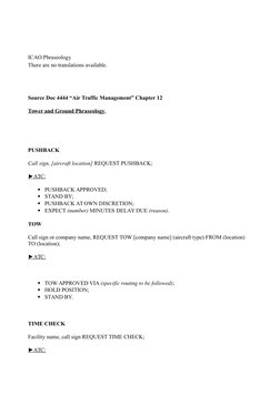 ICAO Doc 4444: Air Traffic Phraseology | PDF | Air Traffic Control