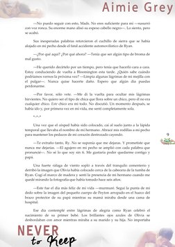 9 
―No puedo seguir con esto, Mads. No eres suficiente para mí ―susurró 
con voz ronca. Su enorme mano alisó su espeso ca