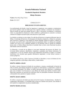 Escuela Politécnica Nacional
Facultad de Ingeniería Mecánica
Dibujo Mecánico
Nombre: Parra Borja Diego Vinicio
Fecha: 29-01-2