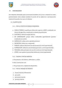 UNIVERSIDAD NACIONAL MICAELA BASTIDAS DE APURIMAC 
ESCUELA ACADEMICO PROFESIONAL DE INGENIERIA DE MINAS 
 
  
 
SERVICIOS AUX