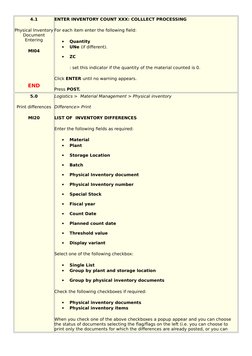 SAP Physical Inventory Process Guide | PDF | Inventory | Logistics