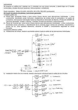 ASCENSOR
Se propone un edificio de 3 plantas con 2 viviendas con sus zonas comunes, y planta baja con 2 locales
comerciales y