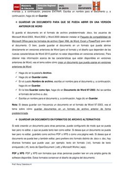 Prof. Percy Tolentino H
inversas y, a continuación, presione ENTRAR. Escriba un nombre para el documento y, a
continuación, h