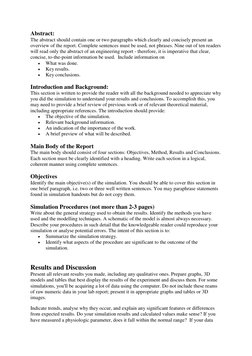 Simulation Technical Report Example Formal Simulation Report Guidelines | PDF | Abstract (Summary) | Simulation