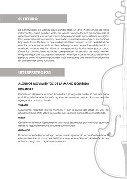EL FUTURO 
 
La construcción de violines sigue siendo todo un arte. A diferencia de otros 
instrumentos, como pueden ser los